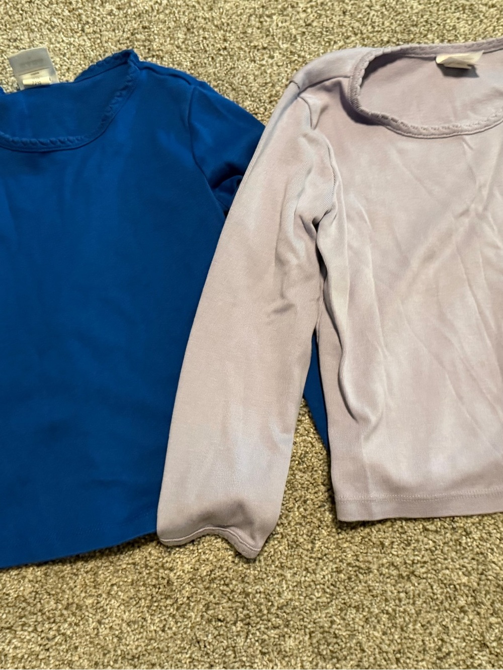 2 HA Long-Sleeve Tops - Blue and Light Purple - Size 4t / 100